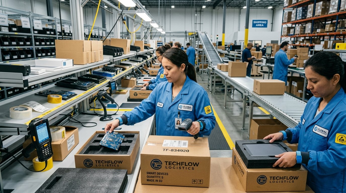 Enter India - Scaled Volume Production, QR Serialization & Global Logistics